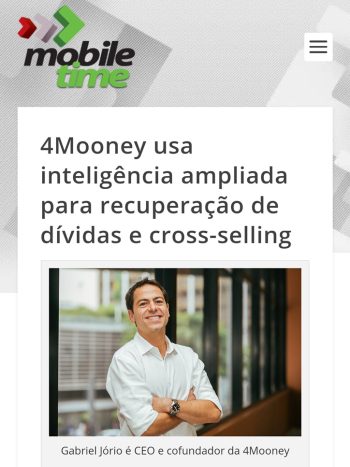 Matéria | 4mooney usa inteligência ampliada para recuperação de dívidas